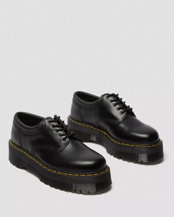 Dr. Martens 8053 Leather Platform Shoes – Black – view 5