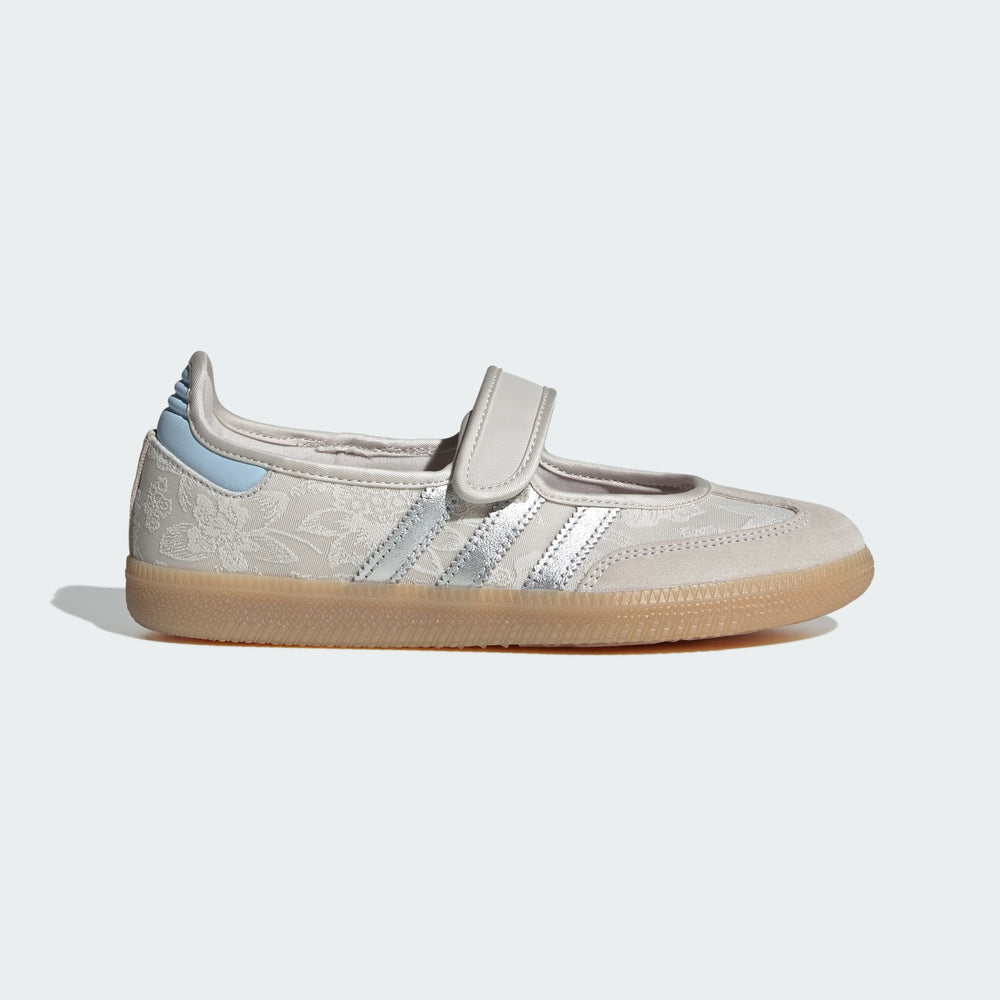 adidas Samba Jane – Pearl White / Silver Metallic / Chalk White – view 1