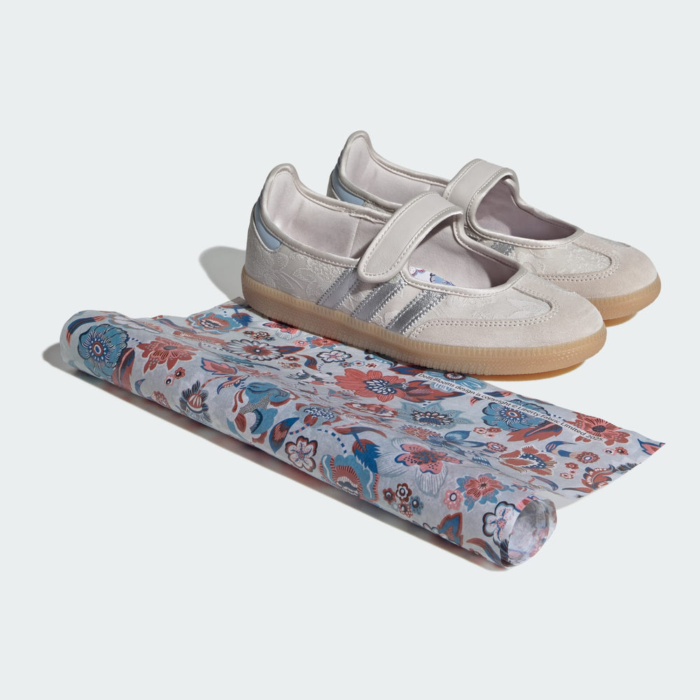 adidas Samba Jane – Pearl White / Silver Metallic / Chalk White – view 1
