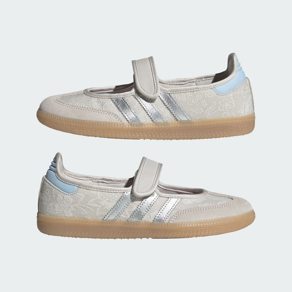 adidas Samba Jane – Pearl White / Silver Metallic / Chalk White – view 8