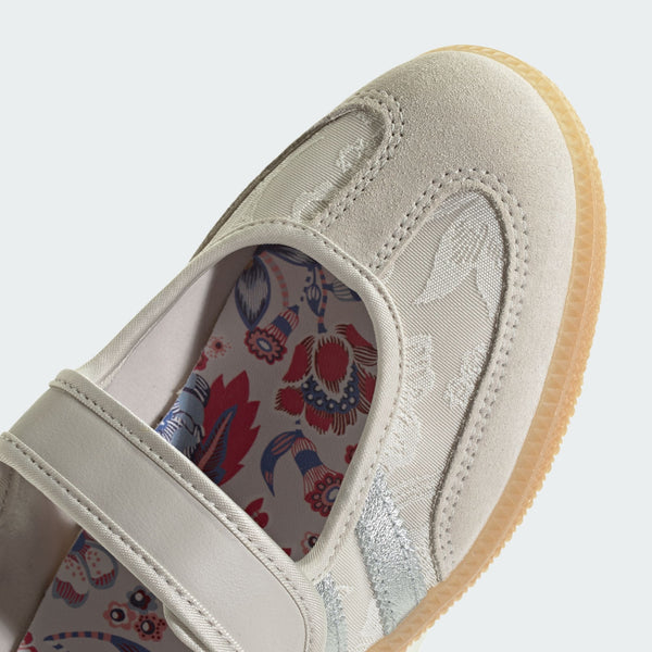 adidas Samba Jane – Pearl White / Silver Metallic / Chalk White – view 9