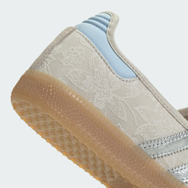 adidas Samba Jane – Pearl White / Silver Metallic / Chalk White – view 10